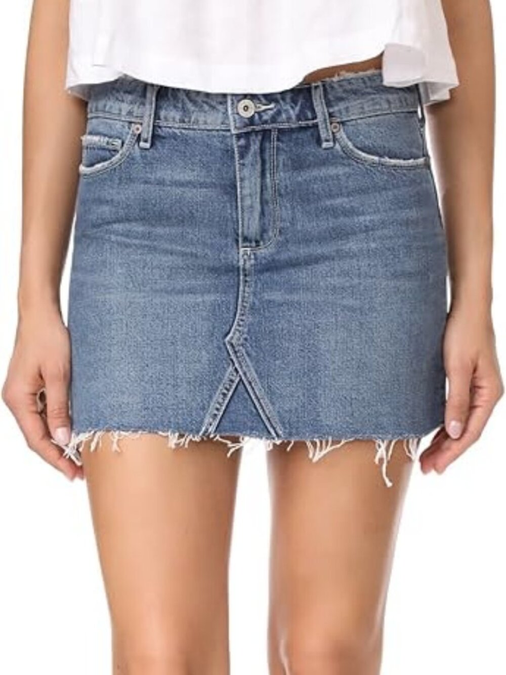 PAIGE Women's Alethea Denim Mini Skirt - Size 29 (US 8) - Excellent Condition